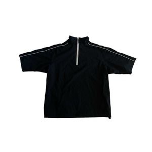 Men XXL Woodworm Technical SwingDry Black Short Slv Windbreaker Shirt Top Jacket